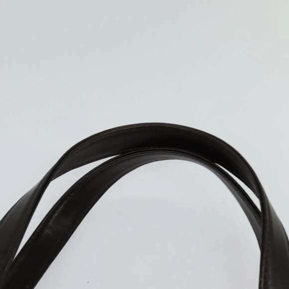 BURBERRY Hand Bag Leather 2way Brown Silver Auth bs25791 - Picture 9 of 16